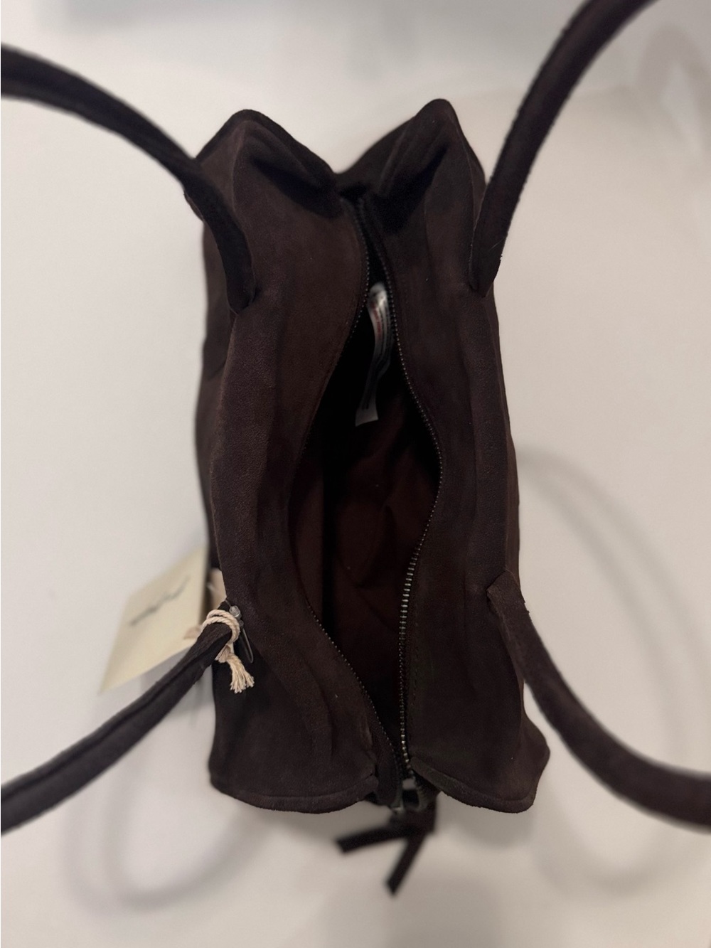 Free People Dark Brown Sierra Suede Shoulder Bag - Picture 9 of 14